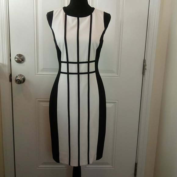 Calvin Klein Dresses & Skirts - Calvin Klein black and white Sheath dress
